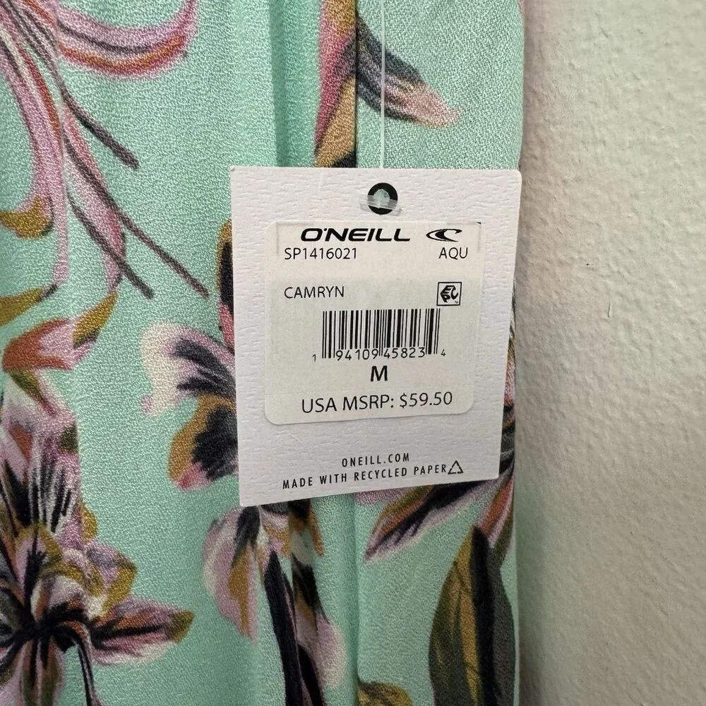 O'Neill Tropical Maxi Dress - Aqua and Lavender - Picture 7 of 12
